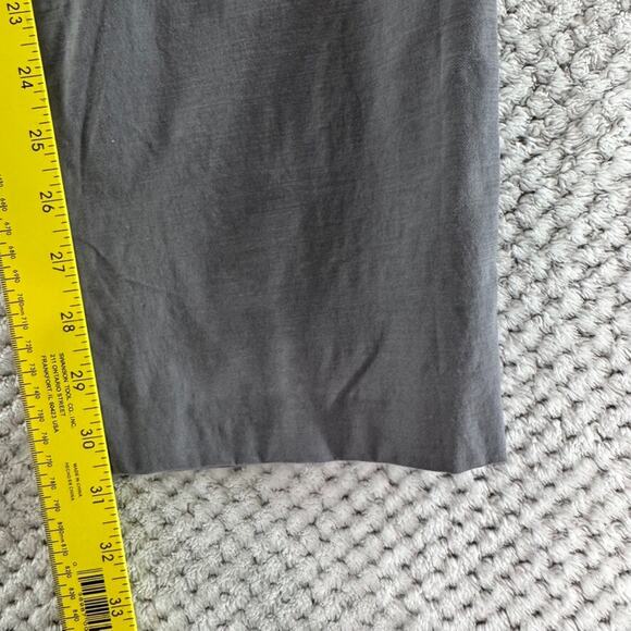 Eileen Fisher Pants Womens L Gray Stretch Pull On Lightweight Straight Mid Rise - Picture 11 of 16